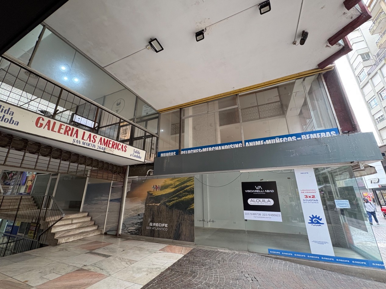 ALQUILER DE OFICINA/LOCAL COMERCIAL EN PEATONAL SAN MARTIN Y CORDOBA 24 Meses 